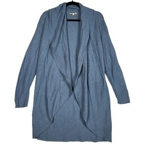 Eileen Fisher Linen Blend Cardigan Sweater Women's Large Light Blue Coastal